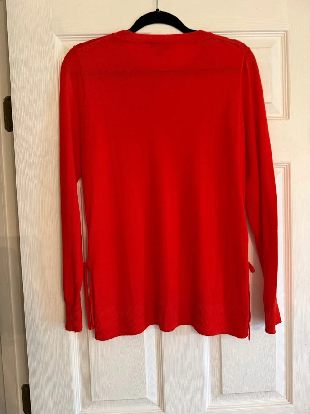 J. Crew Bright Red Tunic Sweater with Side Ties XS